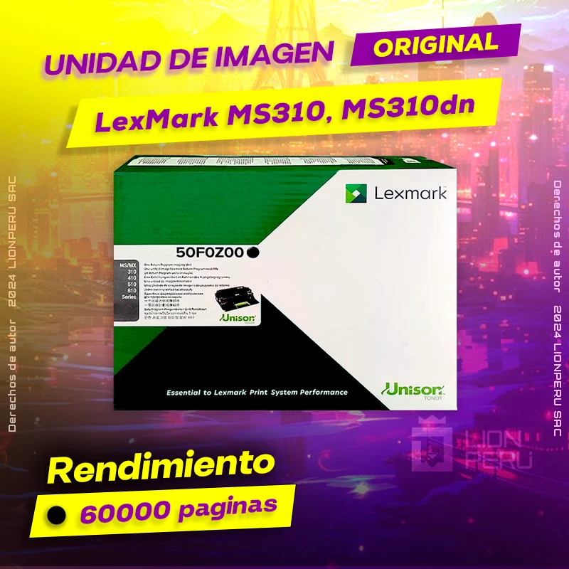 Unidad de Imagen LexMark MS310, MS310dn Imaging Original Negro, ofrece un rendimiento de Calidad a un super Precio, consigue el tuyo… ¡¡YA!!