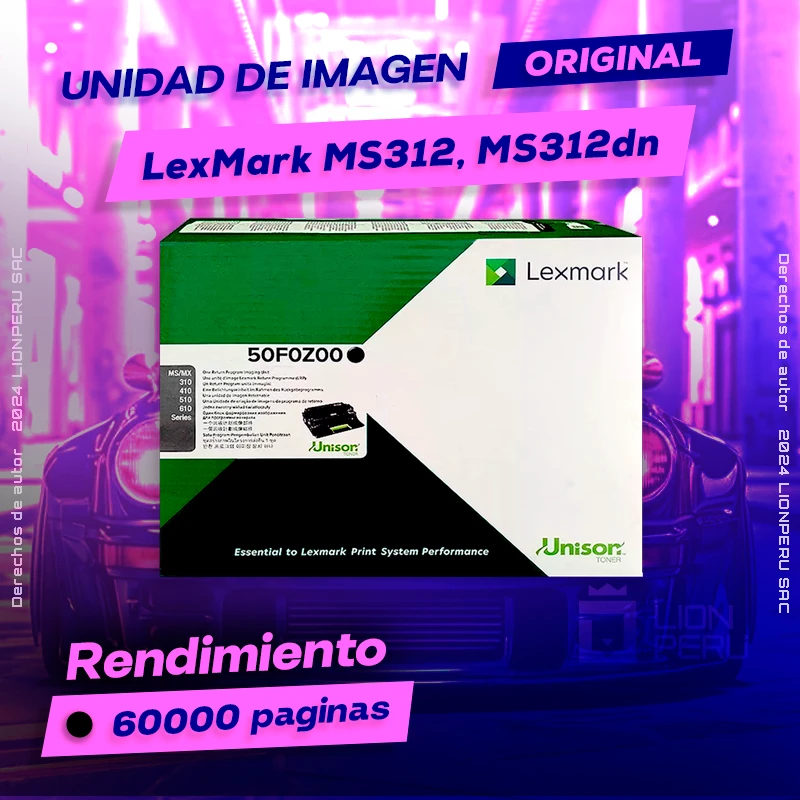 Unidad de Imagen LexMark MS312, MS312dn Imaging Original Negro, ofrece un rendimiento de Calidad a un super Precio, consigue el tuyo… ¡¡YA!!