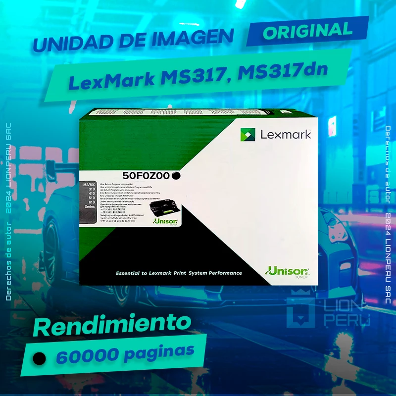 Unidad de Imagen LexMark MS317, MS317dn Imaging Original Negro, ofrece un rendimiento de Calidad a un super Precio, consigue el tuyo… ¡¡YA!!