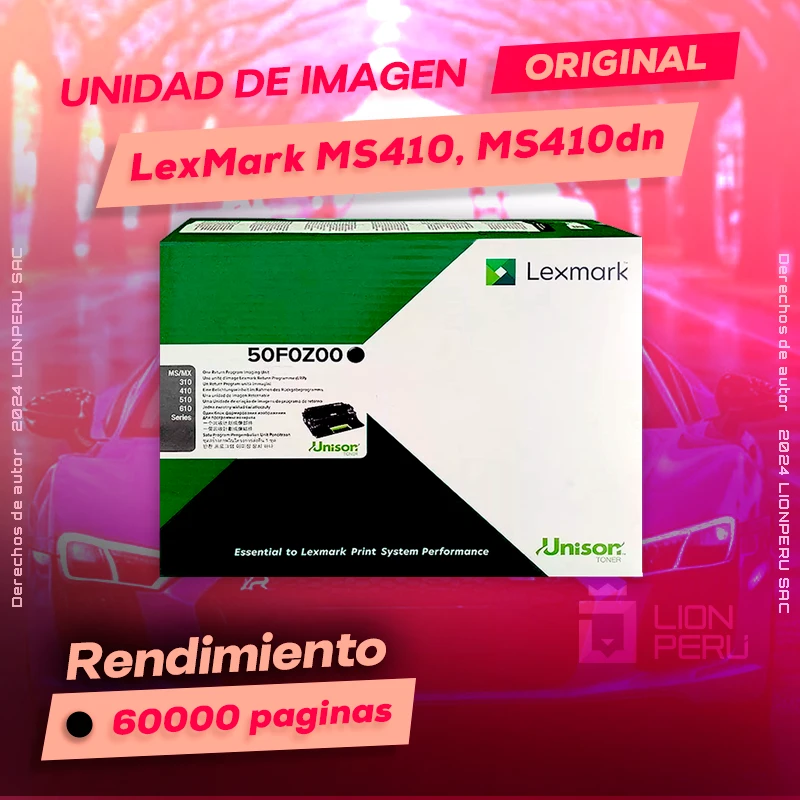 Unidad de Imagen LexMark MS410, MS410dn Imaging Original Negro, ofrece un rendimiento de Calidad a un super Precio, consigue el tuyo… ¡¡YA!!