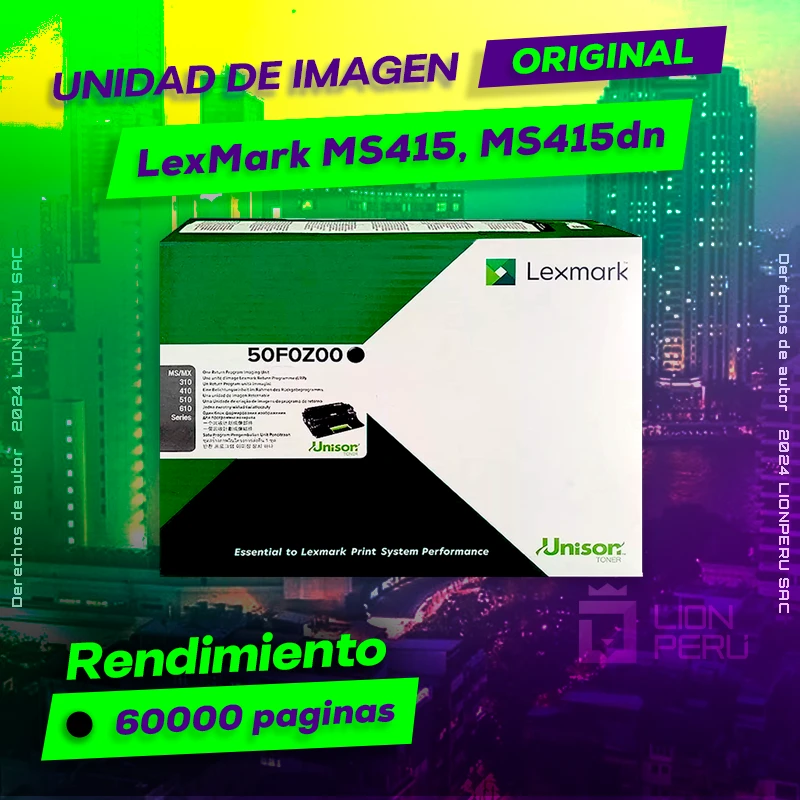 Unidad de Imagen LexMark MS415, MS415dn Imaging Original Negro, ofrece un rendimiento de Calidad a un super Precio, consigue el tuyo… ¡¡YA!!