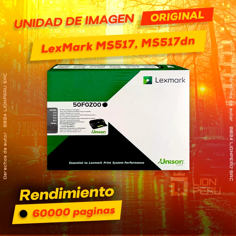 Unidad de Imagen LexMark MS517, MS517dn Imaging Original Negro, ofrece un rendimiento de Calidad a un super Precio, consigue el tuyo… ¡¡YA!!