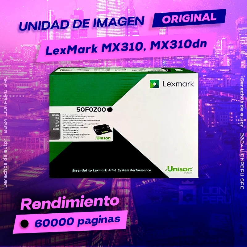 Unidad de Imagen LexMark MX310, MX310dn Imaging Original Negro, ofrece un rendimiento de Calidad a un super Precio, consigue el tuyo… ¡¡YA!!
