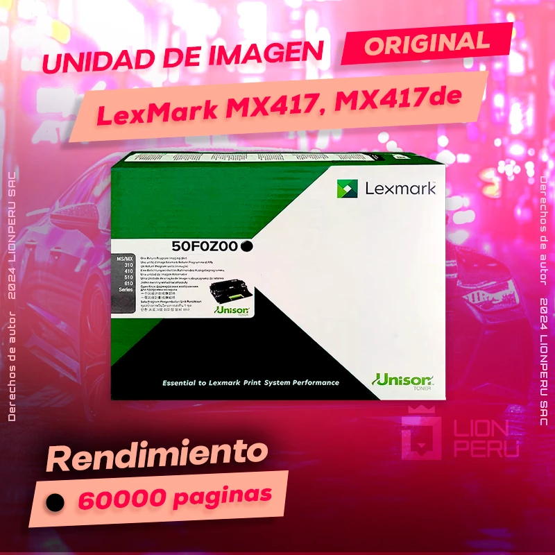 Unidad de Imagen LexMark MX417, MX417de Imaging Original Negro, ofrece un rendimiento de Calidad a un super Precio, consigue el tuyo… ¡¡YA!!