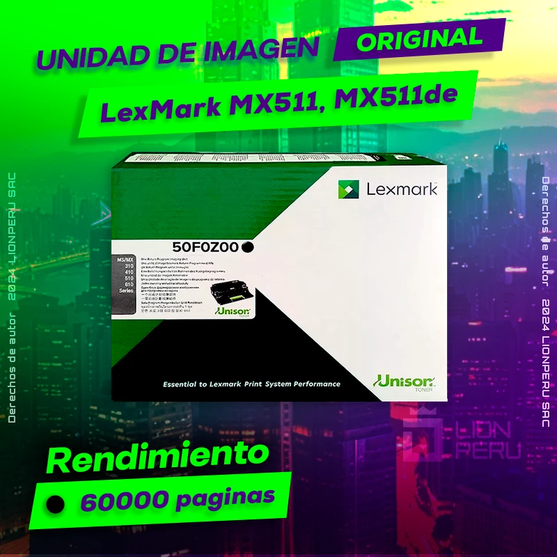 Unidad de Imagen LexMark MX511, MX511de Imaging Original Negro, ofrece un rendimiento de Calidad a un super Precio, consigue el tuyo… ¡¡YA!!