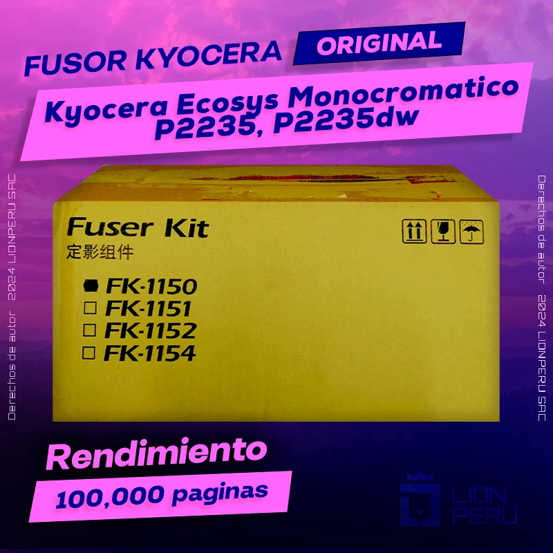 Fuser Kyocera Ecosys P2235, P2235dw Monocromatico Original