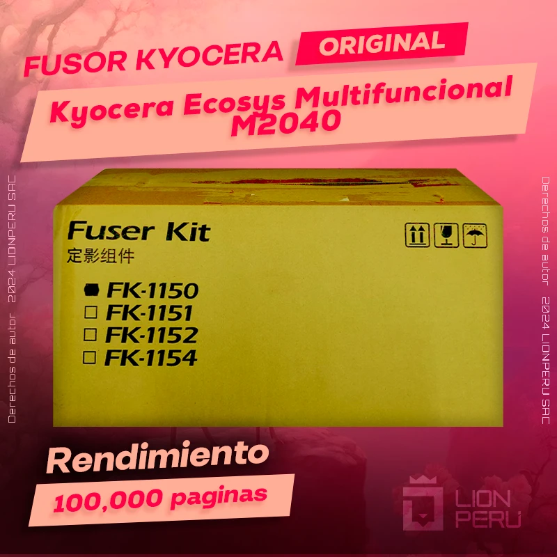 Kyocera M2040 Fuser Ecosys Multifuncional Cartucho Original