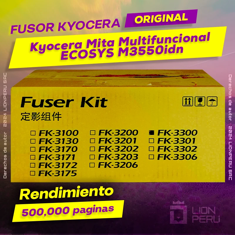 Fusor Kyocera M3550idn Mita Multifuncional ECOSYS Original