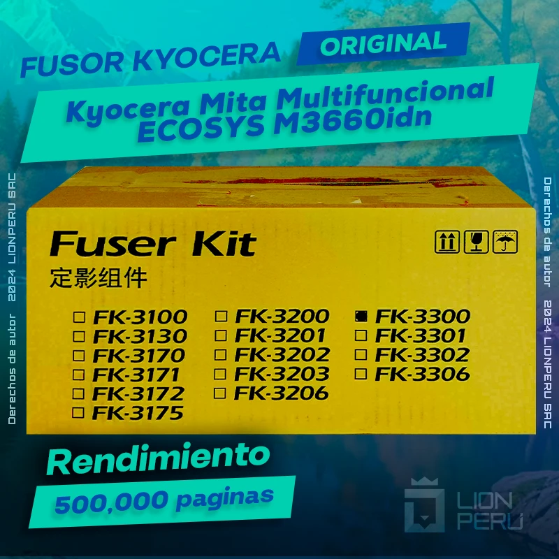 Fusor Kyocera M3660idn Mita Multifuncional ECOSYS Original