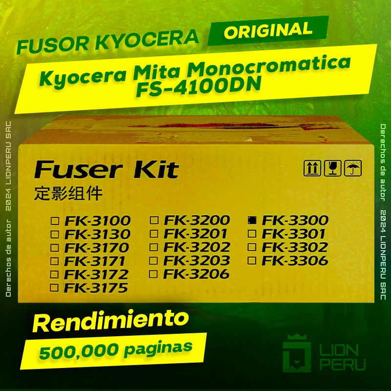 Fuser para Kyocera FS-4100DN Mita Monocromatica Original