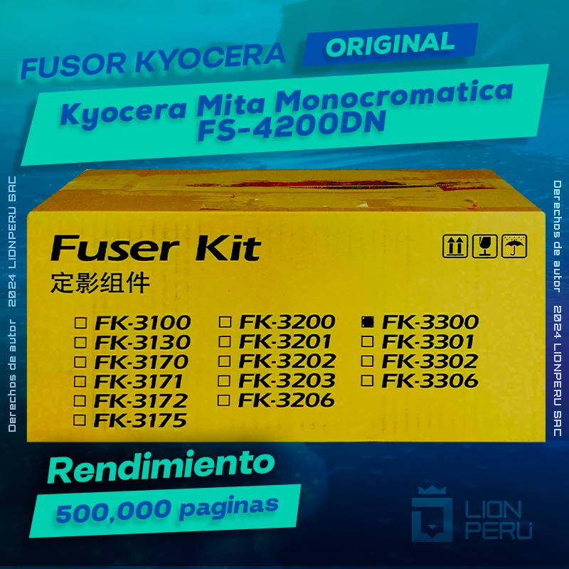 Kyocera FS-4200DN Fuser para Mita Monocromatica Original