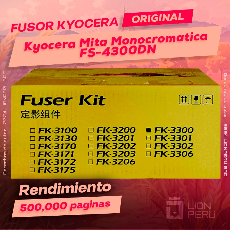 Kyocera FS-4300DN Fuser para Mita Monocromatica Original