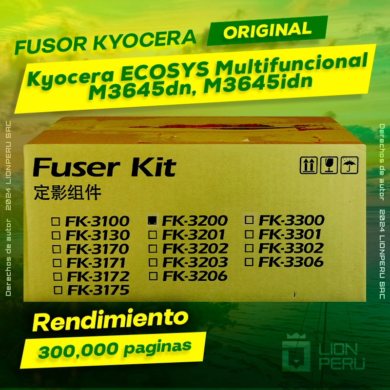 Fusor Kyocera ECOSYS M3645dn, M3645idn Multifuncional Original