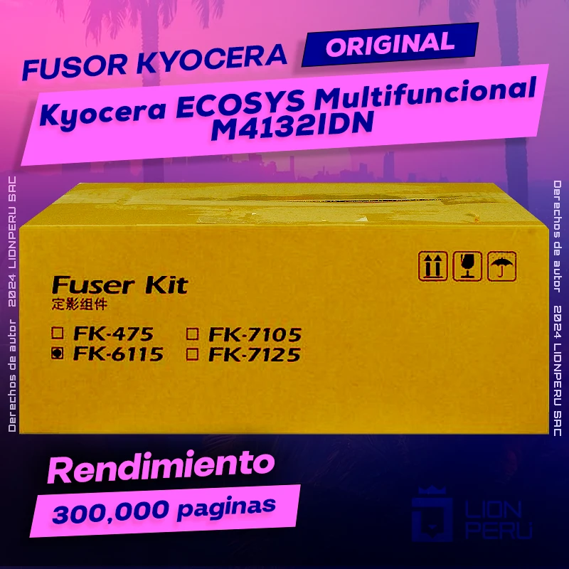 Fusor Kyocera ECOSYS M4132IDN Multifuncional Cartucho Original