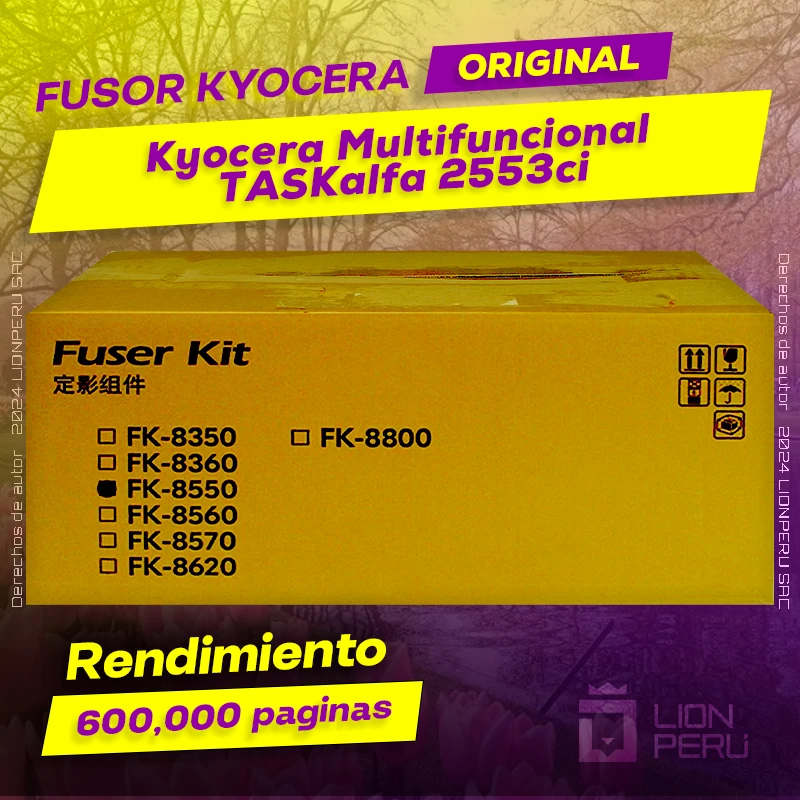 Fusor Kyocera TASKalfa 2553ci Multifuncional Cartucho Original