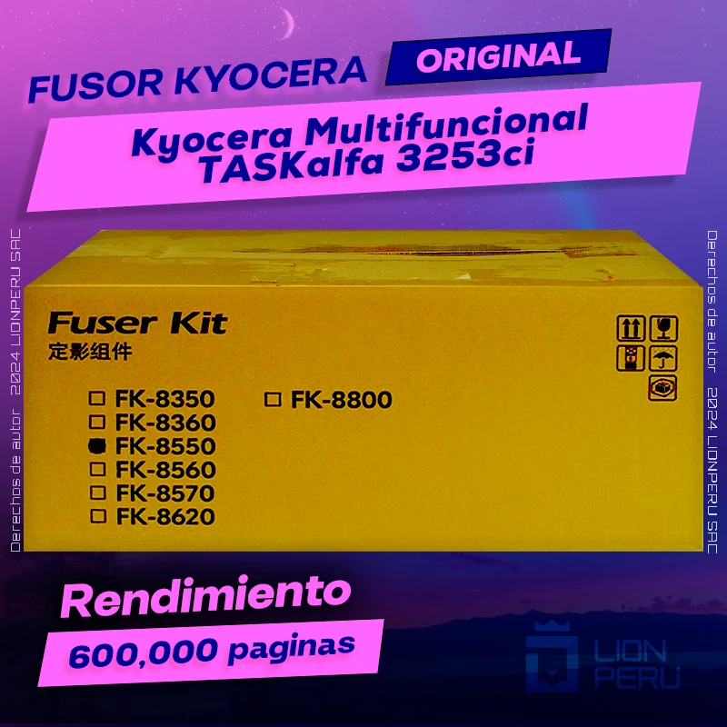Fusor Kyocera TASKalfa 3253ci Multifuncional Cartucho Original