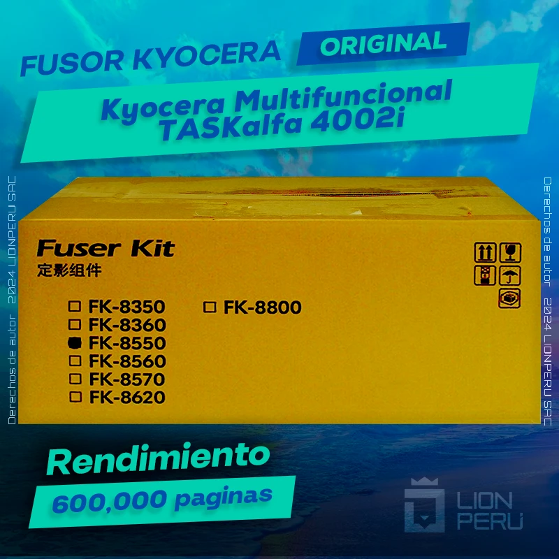 Fusor Kyocera TASKalfa 4002i Multifuncional Cartucho Original