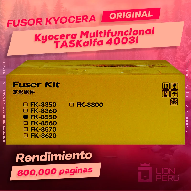 Fusor Kyocera TASKalfa 4003i Multifuncional Cartucho Original