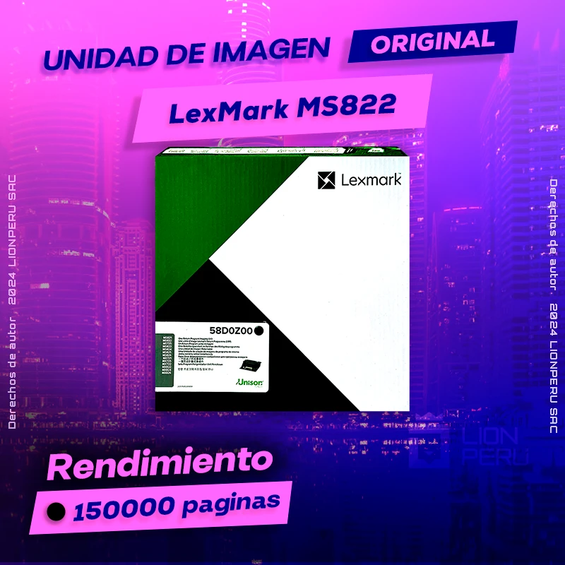 Unidad de Imagen LexMark MS822 Imaging Original Negro, ofrece un rendimiento de Calidad a un super Precio, ingresa y consigue el tuyo… ¡¡YA!!