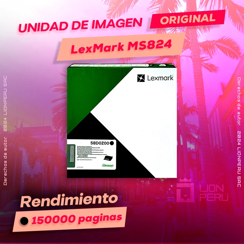 Unidad de Imagen LexMark MS824 Imaging Original Negro, ofrece un rendimiento de Calidad a un super Precio, ingresa y consigue el tuyo… ¡¡YA!!