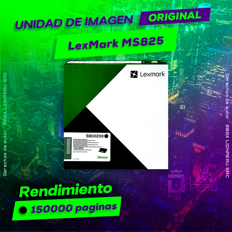 Unidad de Imagen LexMark MS825 Imaging Original Negro, ofrece un rendimiento de Calidad a un super Precio, ingresa y consigue el tuyo… ¡¡YA!!