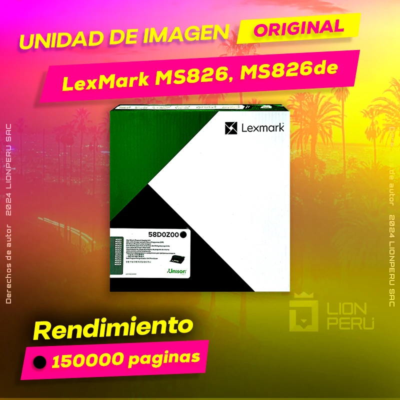 Unidad de Imagen LexMark MS826, MS826de Imaging Original Negro, ofrece un rendimiento de Calidad a un super Precio, consigue el tuyo… ¡¡YA!!