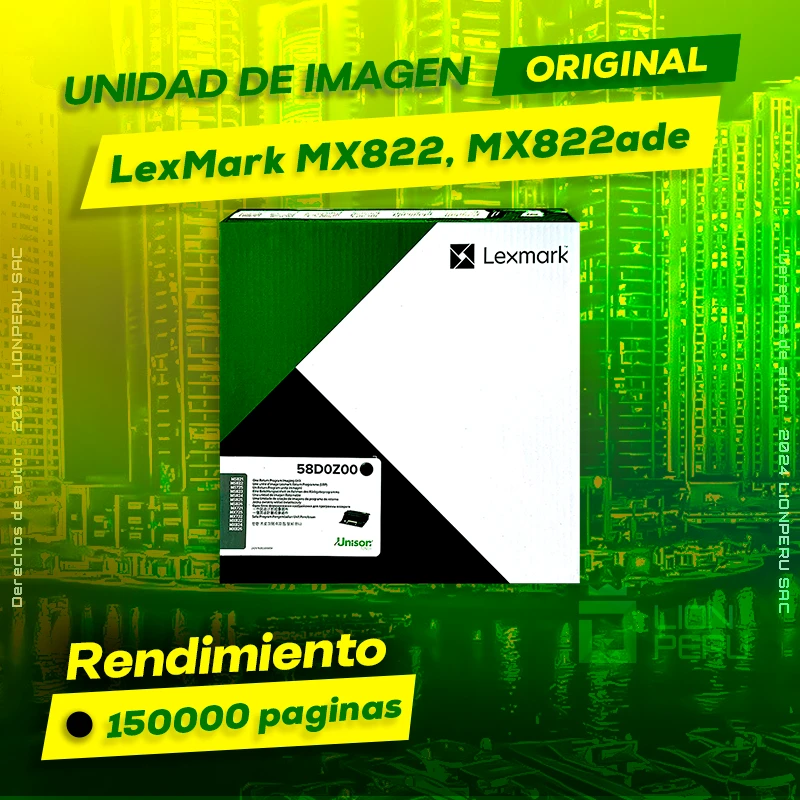 Unidad de Imagen LexMark MX822, MX822ade Imaging Original Negro, ofrece un rendimiento de Calidad a un super Precio, consigue el tuyo… ¡¡YA!!