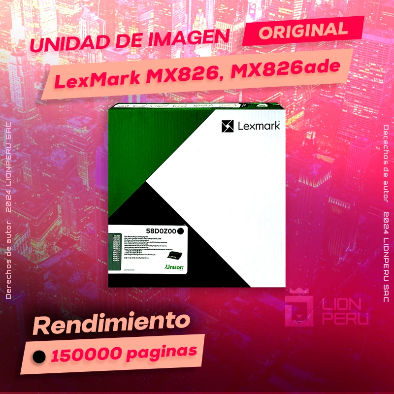 Unidad de Imagen LexMark MX826, MX826ade Imaging Original Negro, ofrece un rendimiento de Calidad a un super Precio, consigue el tuyo… ¡¡YA!!