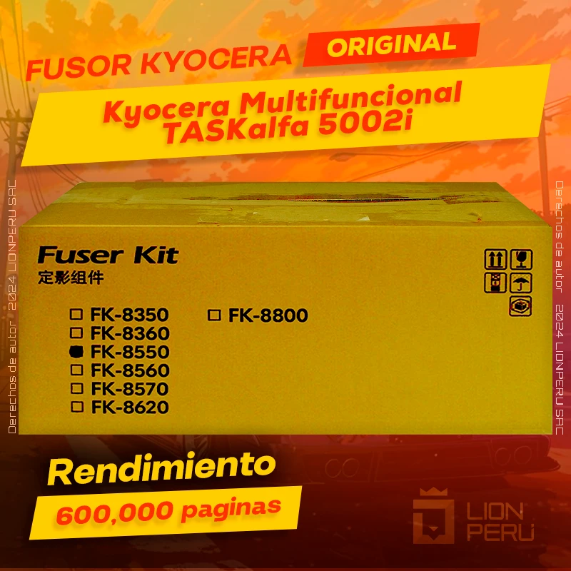 Fusor Kyocera TASKalfa 5002i Multifuncional Cartucho Original