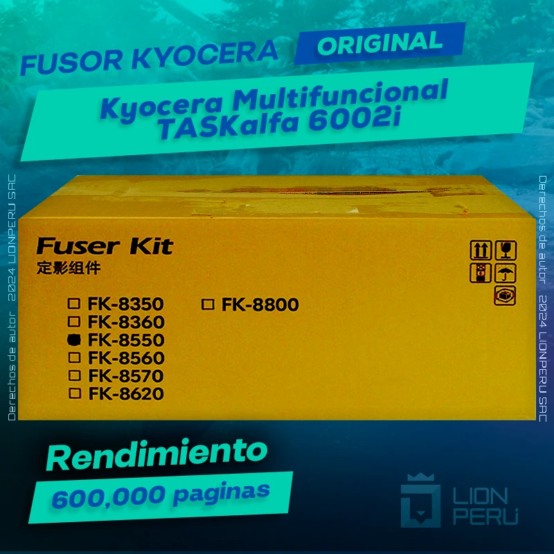 Fusor Kyocera TASKalfa 6002i Multifuncional Cartucho Original