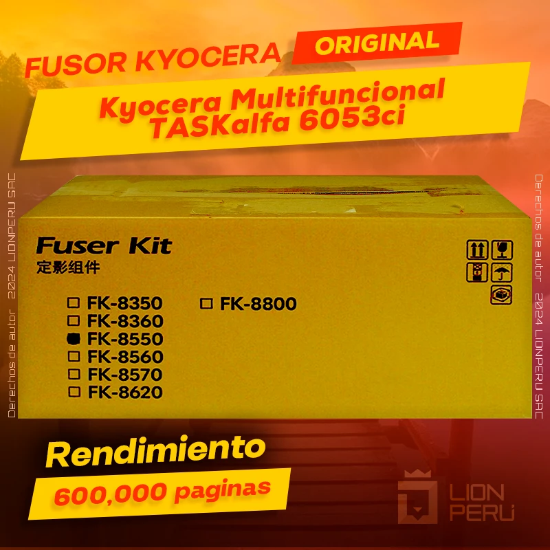 Fusor Kyocera TASKalfa 6053ci Multifuncional Cartucho Original
