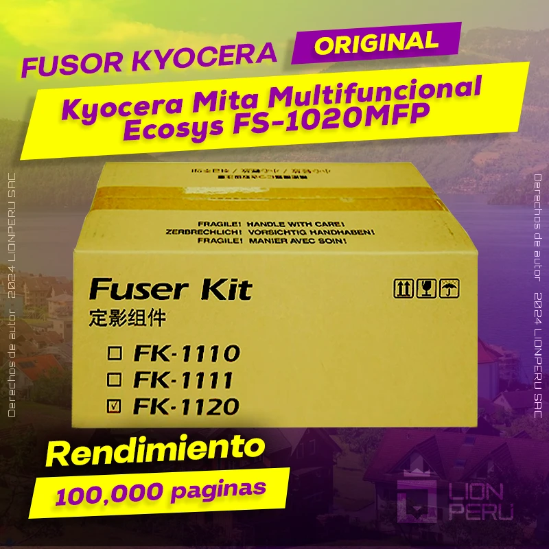 Fusor Kyocera Ecosys FS-1020MFP Mita Cartucho Original