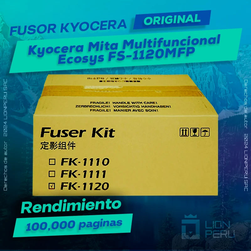 Fusor Kyocera Ecosys FS-1120MFP Mita Cartucho Original