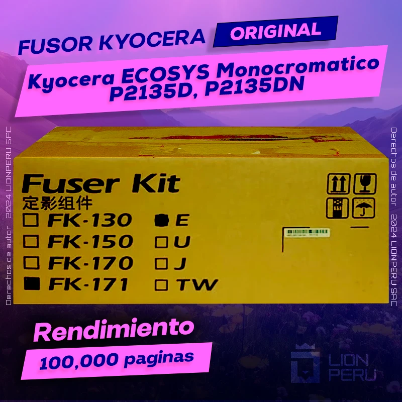 Kyocera P2135D Fuser, P2135DN ECOSYS Monocromatico Original