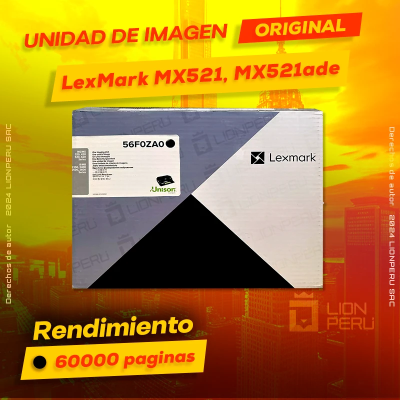 Unidad de Imagen LexMark MX521, MX521ade Imaging Original Negro, ofrece un rendimiento de Calidad a un super Precio, consigue el tuyo… ¡¡YA!!