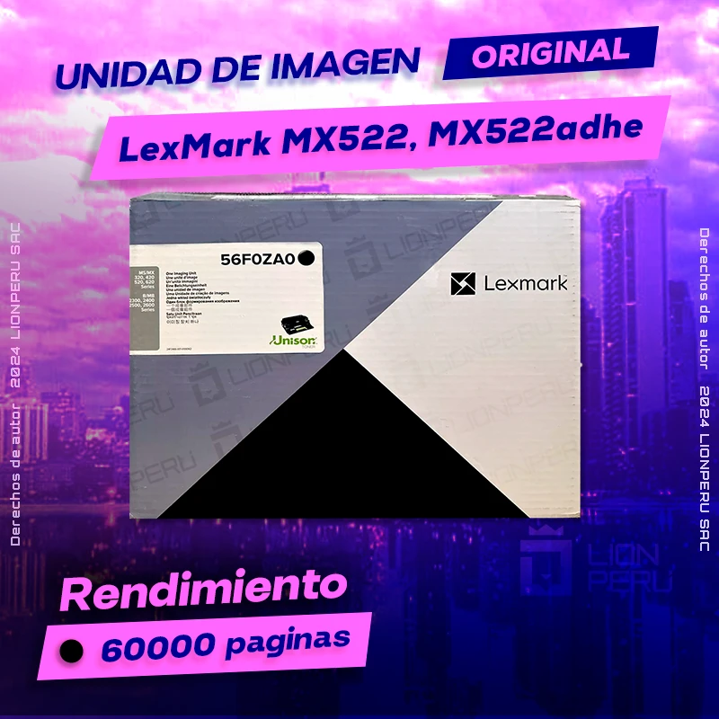 Unidad de Imagen LexMark MX522, MX522adhe Imaging Original Negro, ofrece un rendimiento de Calidad a un super Precio, consigue el tuyo… ¡¡YA!!