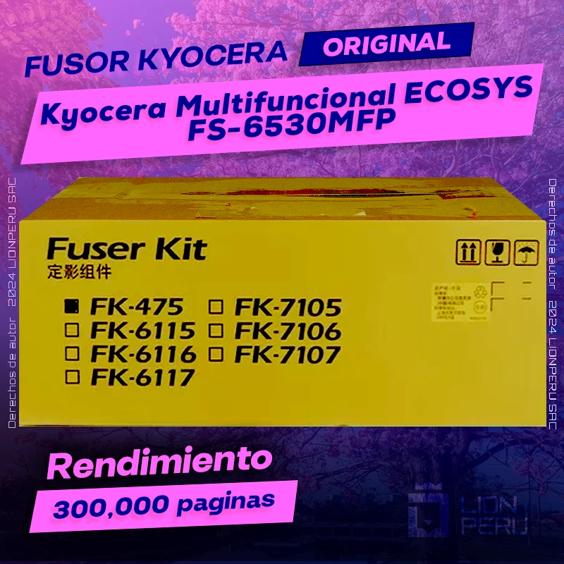 Fusor Kyocera ECOSYS FS-6530MFP Multifuncional Cartucho Original