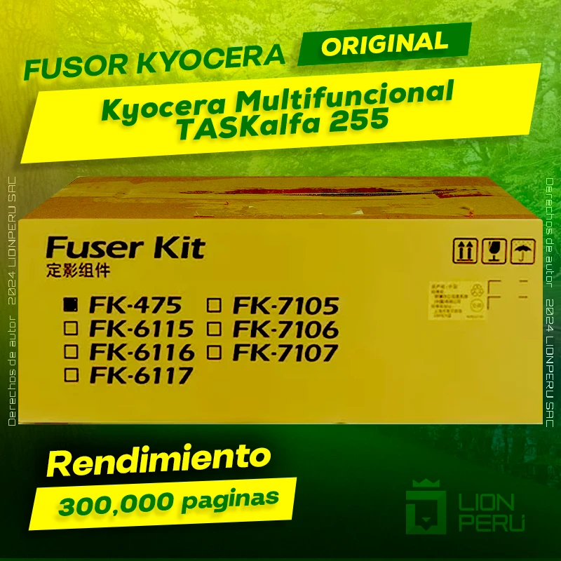 Fusor Kyocera TASKalfa 255 Multifuncional Cartucho Original