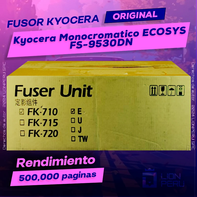 Fusor Kyocera ECOSYS FS-9530DN Monocromatico Cartucho Original