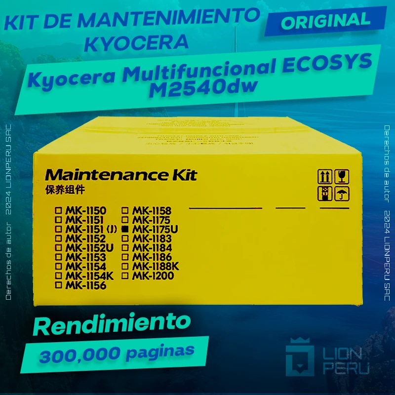 Kit de Mantenimiento Kyocera M2540dw ECOSYS Multifuncional Original