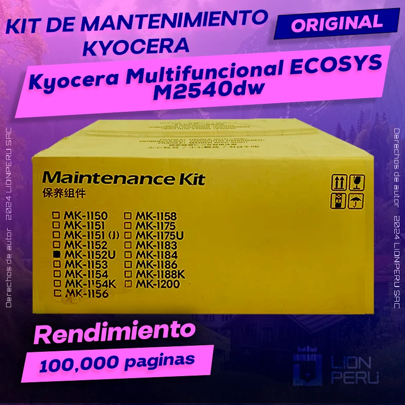 Kit de Mantenimiento Kyocera M2540dw ECOSYS Multifuncional Original