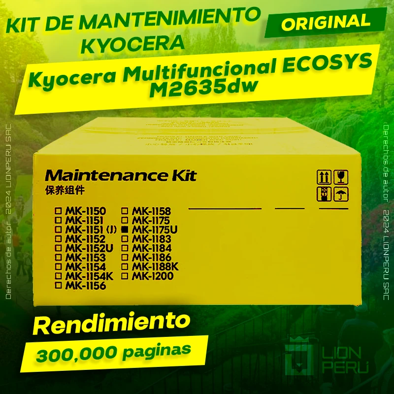 Kit de Mantenimiento Kyocera M2635dw ECOSYS Multifuncional Original