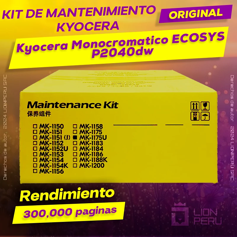 Kit de Mantenimiento Kyocera P2040dw ECOSYS Original