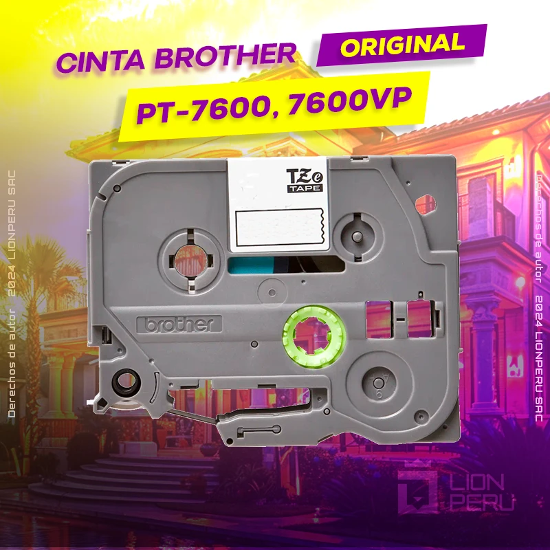 Cinta Brother PT-7600, 7600VP Cartridge P-Touch Rotuladora, ofrece un rendimiento de Calidad a un super Precio, ingresa y consigue el tuyo… ¡¡YA!!