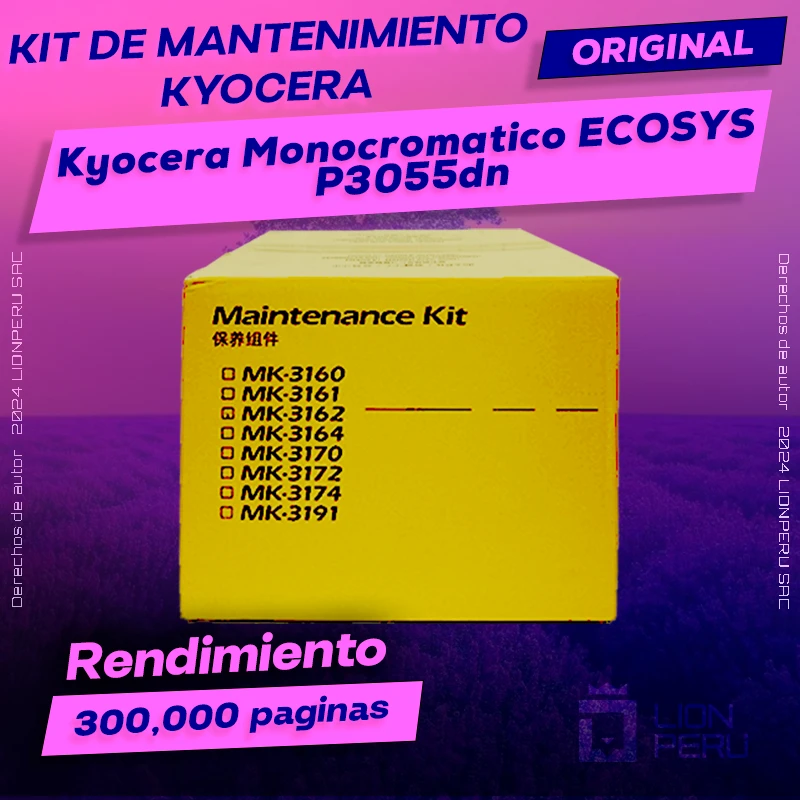 Kit de Mantenimiento Kyocera ECOSYS P3055dn Cartucho Original