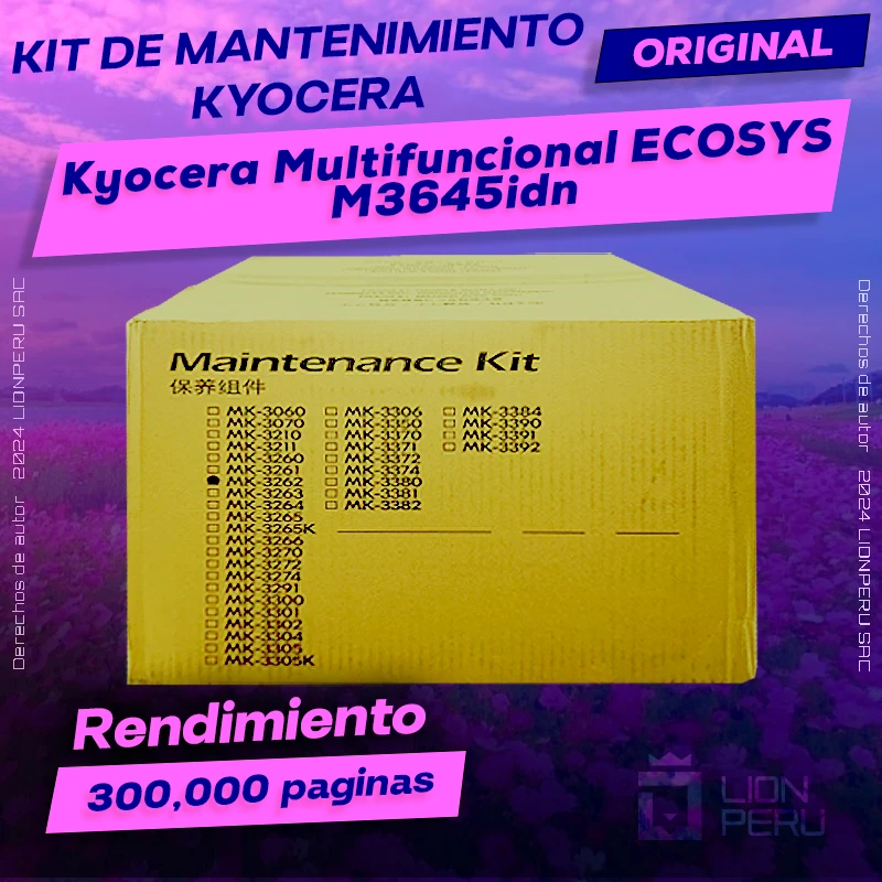 Kit de Mantenimiento Kyocera ECOSYS M3645idn Cartucho Original