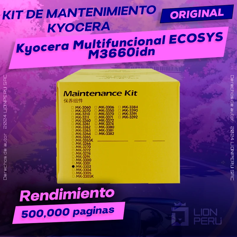 Kit de Mantenimiento Kyocera ECOSYS M3660idn Cartucho Original