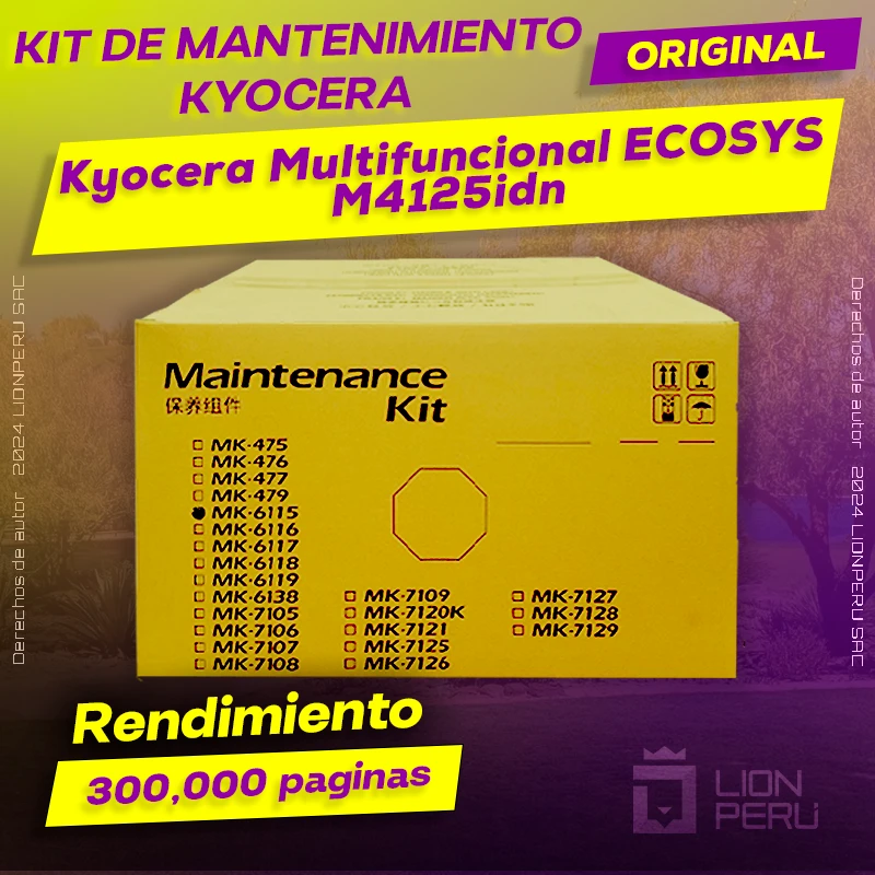 Kit de Mantenimiento Kyocera M4125idn ECOSYS Cartucho Original