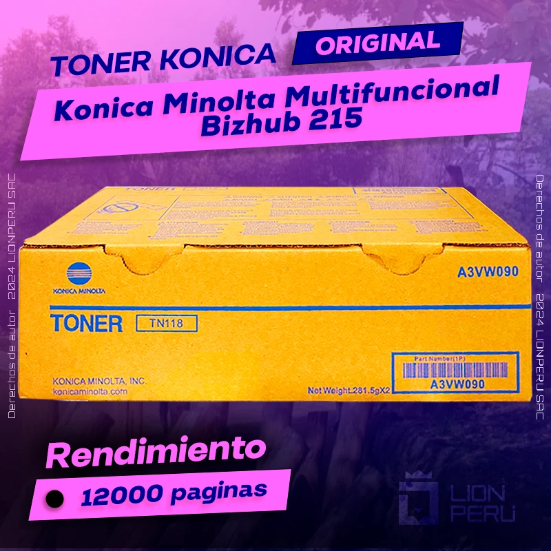 Toner Konica Minolta Bizhub 215 Cartucho Original