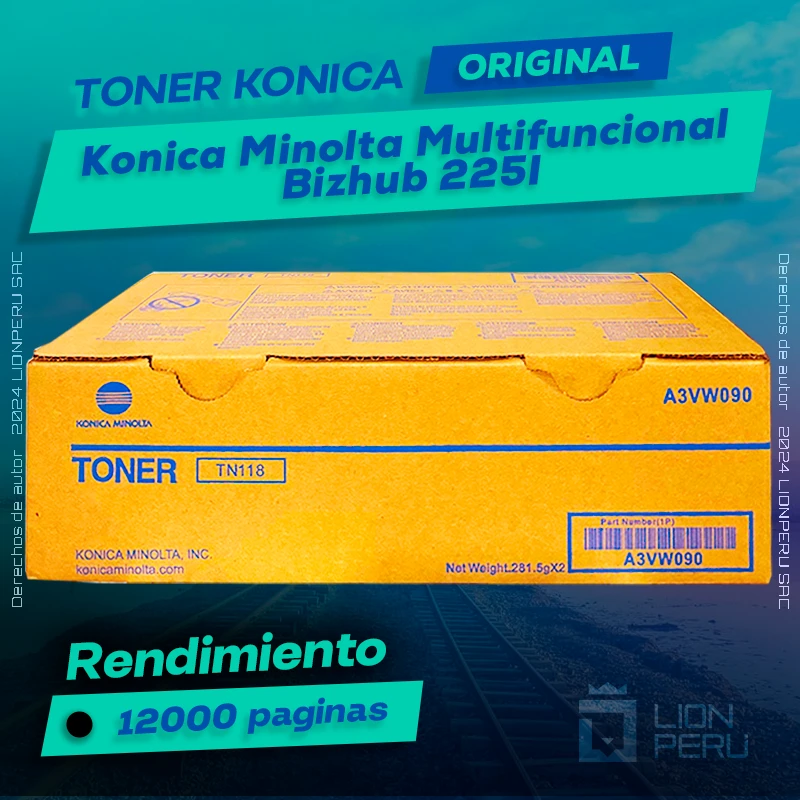 Toner Konica Minolta Bizhub 225I Cartucho Original